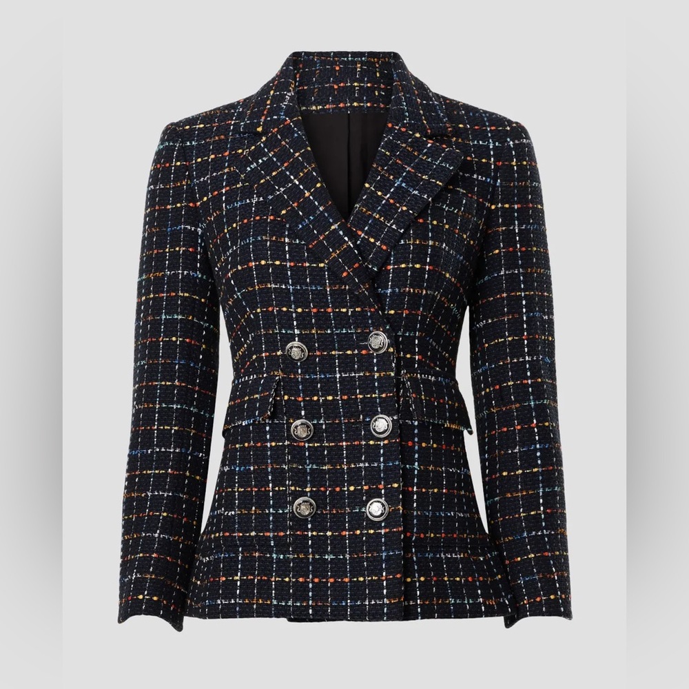 Veronica Beard Multicolor Plaid Double-Breasted R… - image 4